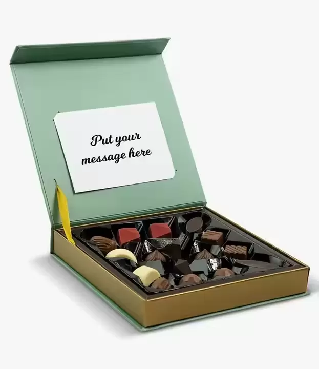 Luxury chocolate gift box with custom paper packaging structure